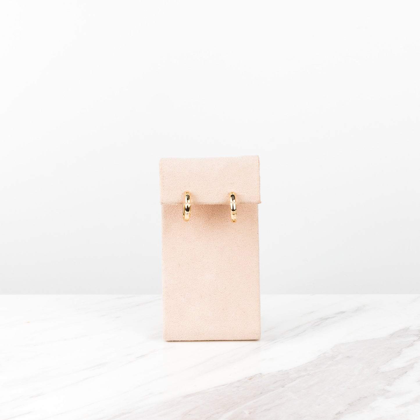 simple golden zirconia hoops