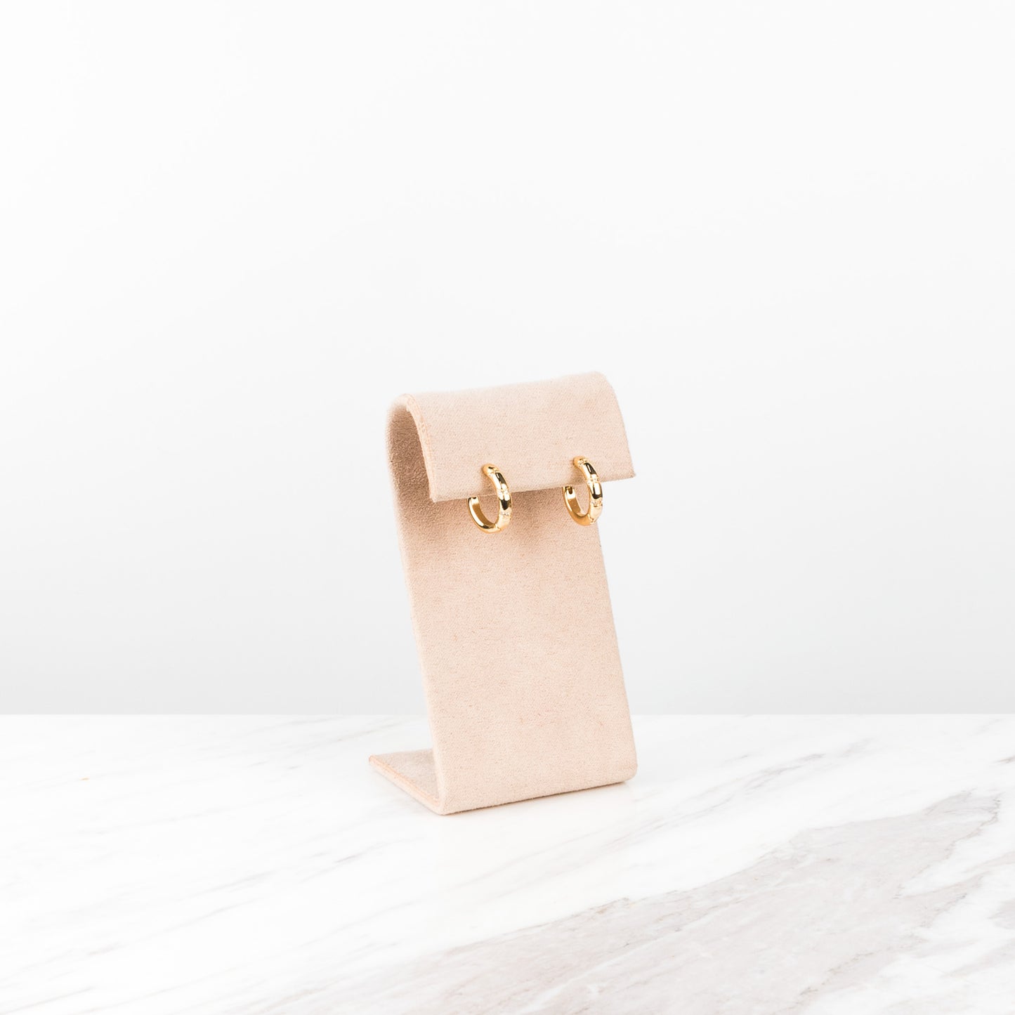 simple golden zirconia hoops