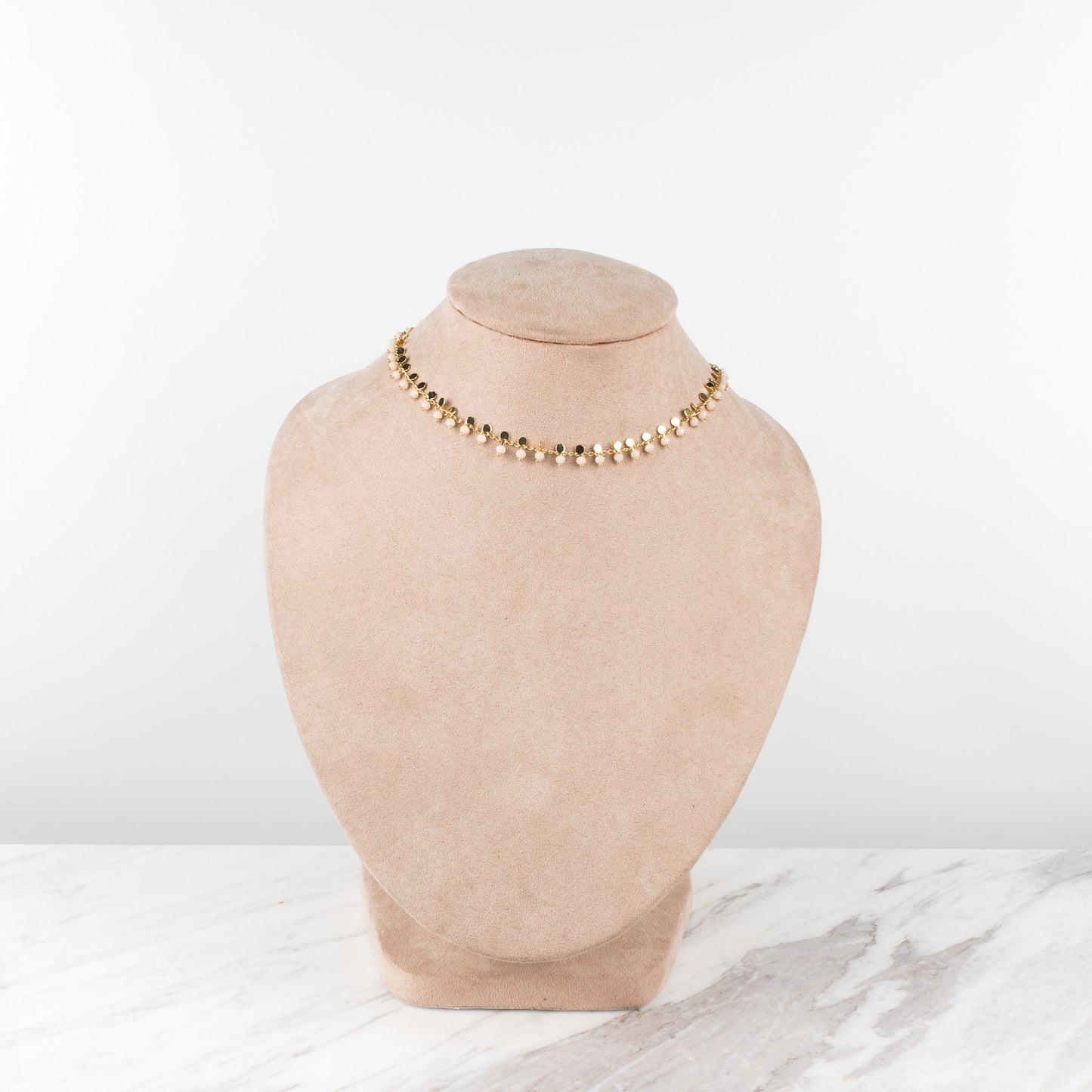 Choker piedritas con circulos