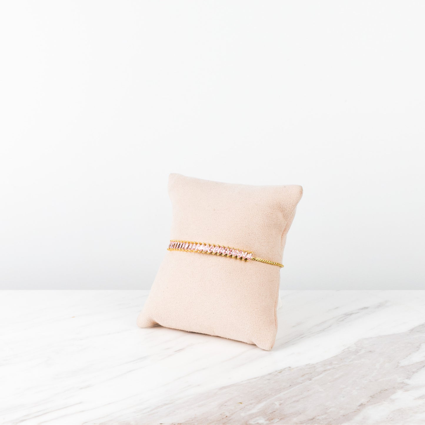 Pink zirconia bracelet