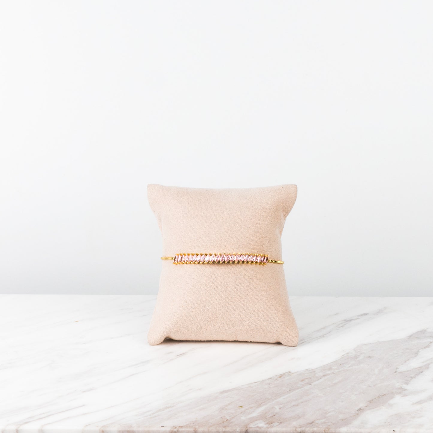 Pink zirconia bracelet