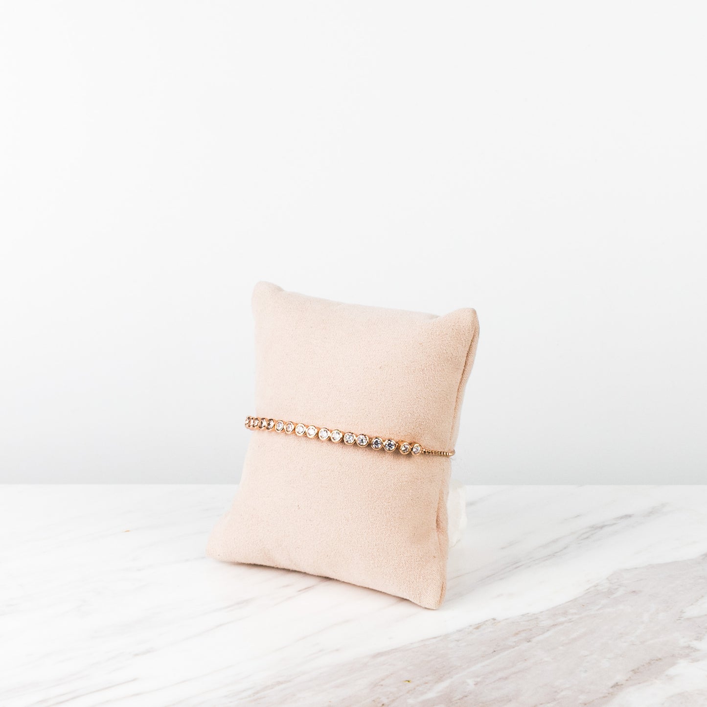 Circular Rose gold tennis bracelet