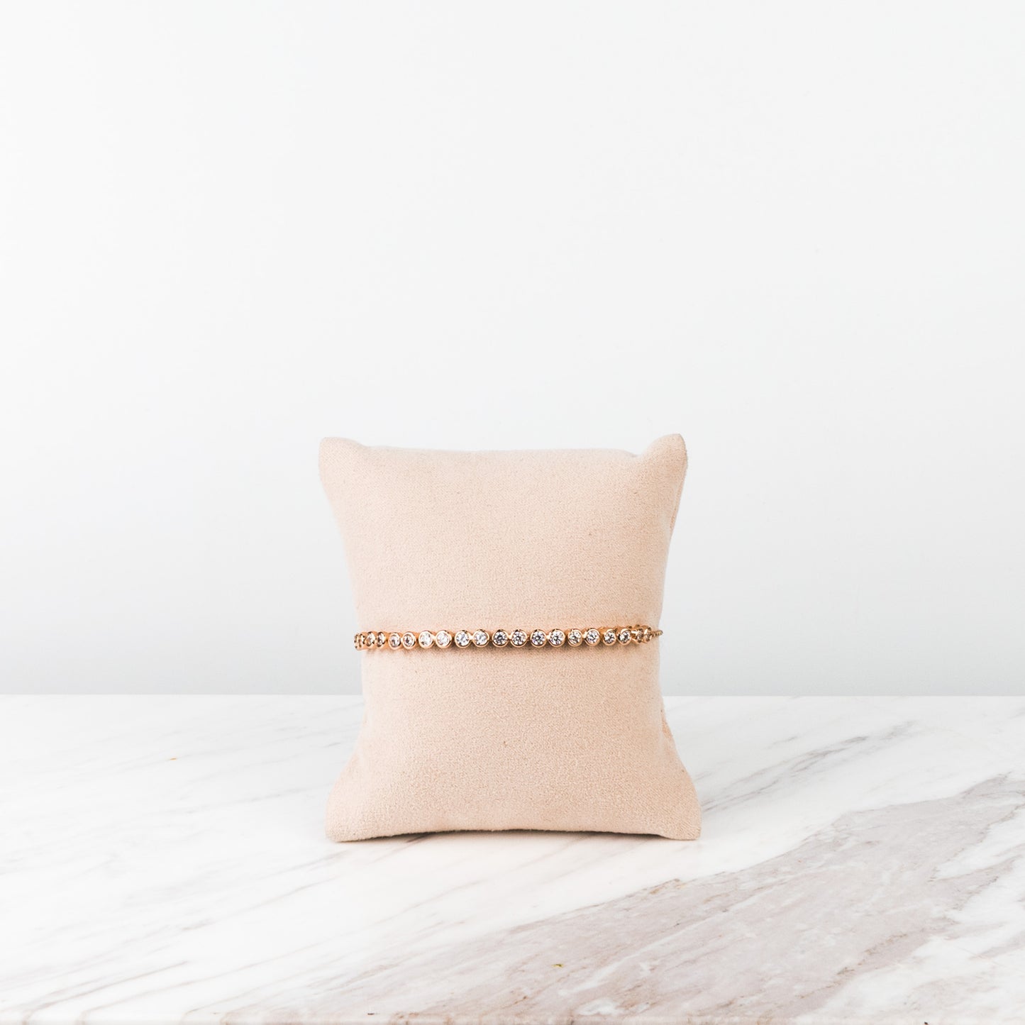 Circular Rose gold tennis bracelet