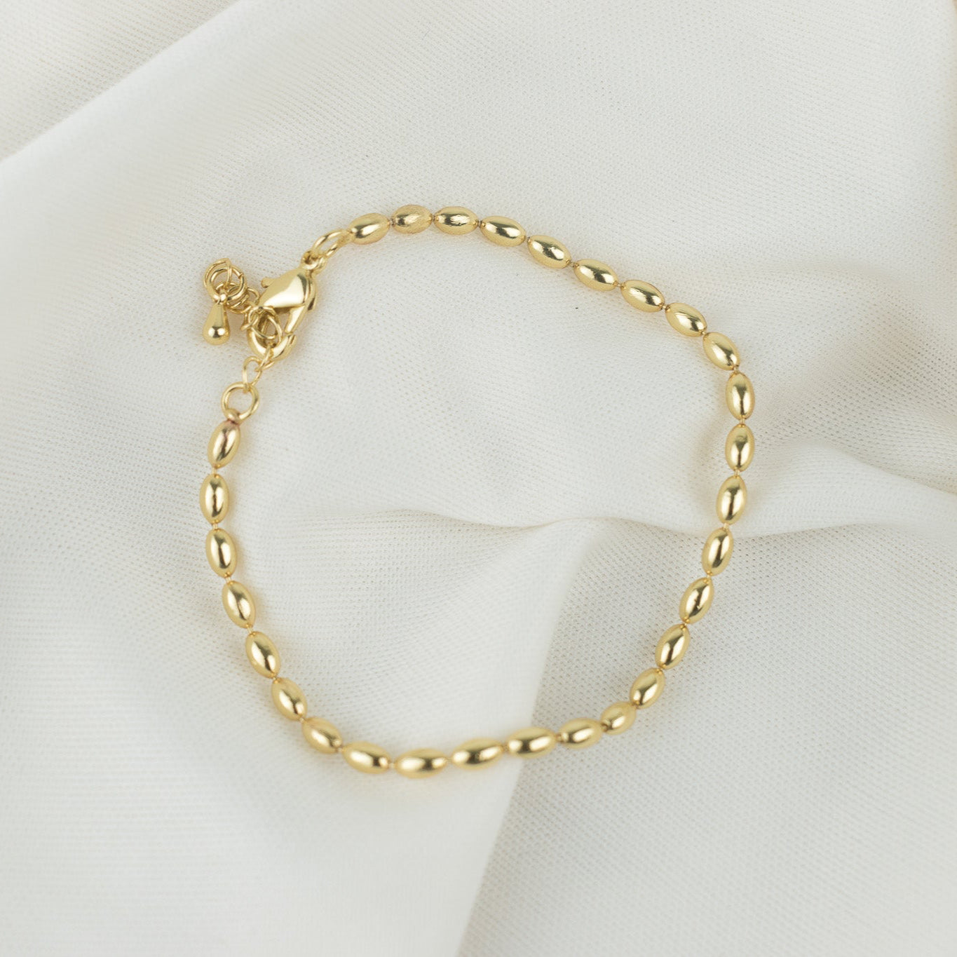 oval golden beads