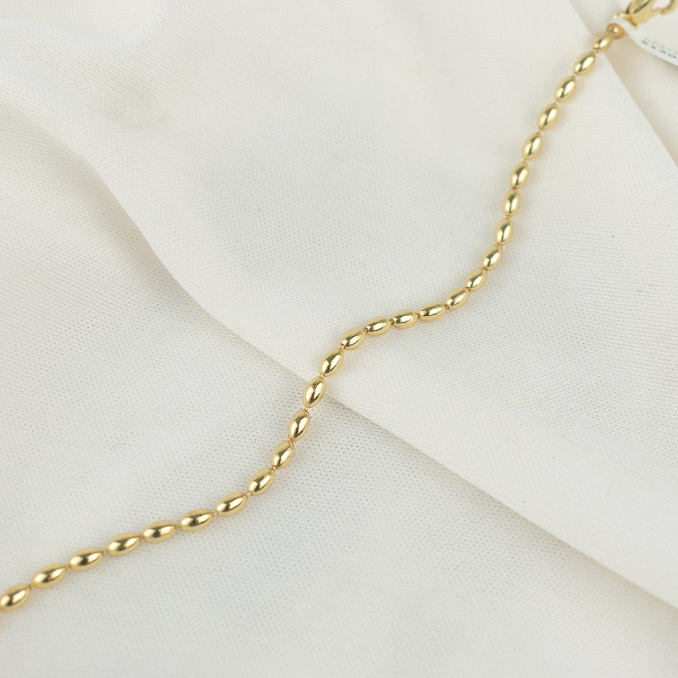 oval golden beads
