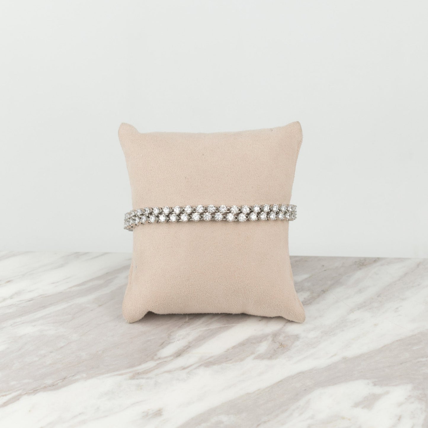 chunky silver zirconia bracelet