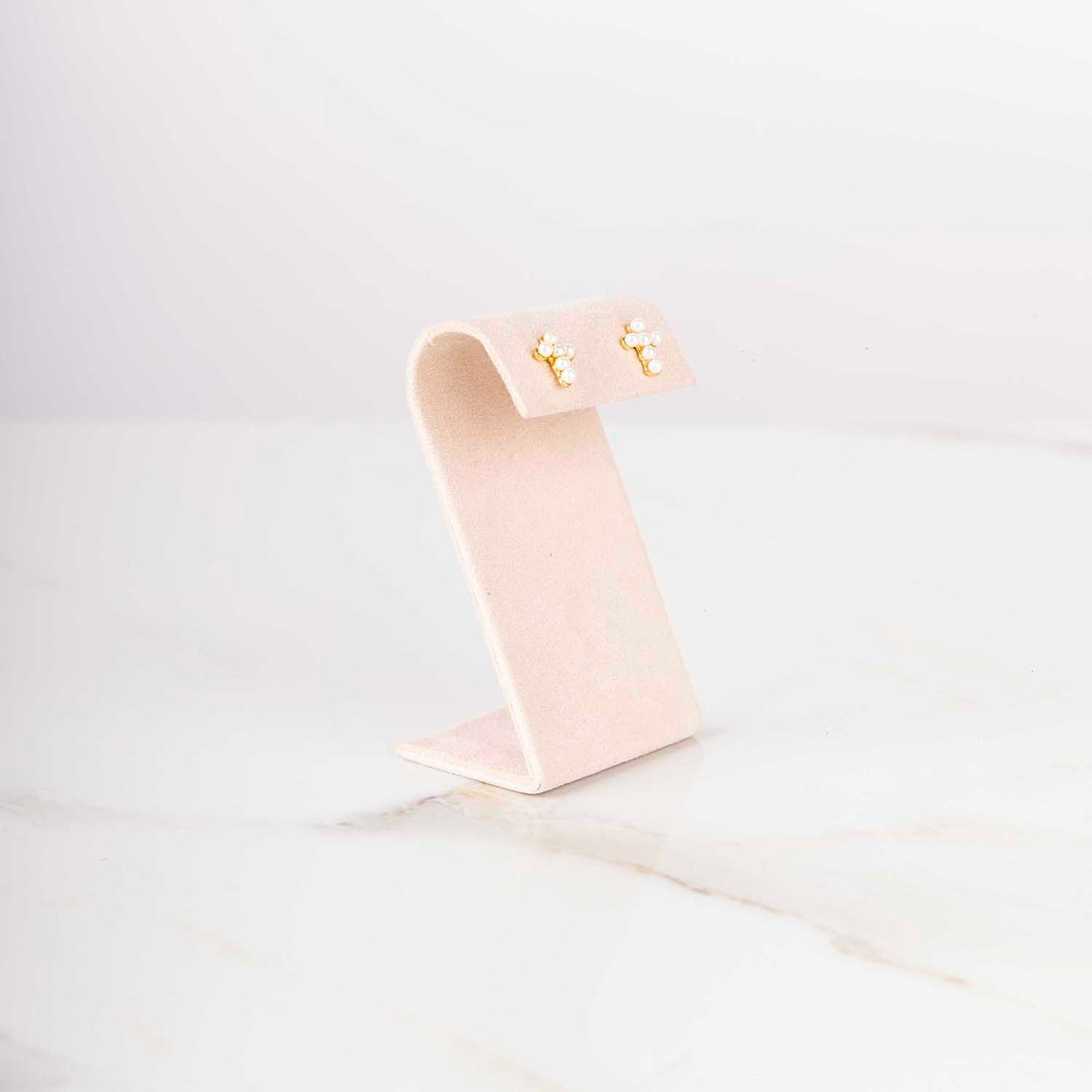 Pearl Cross Earrings