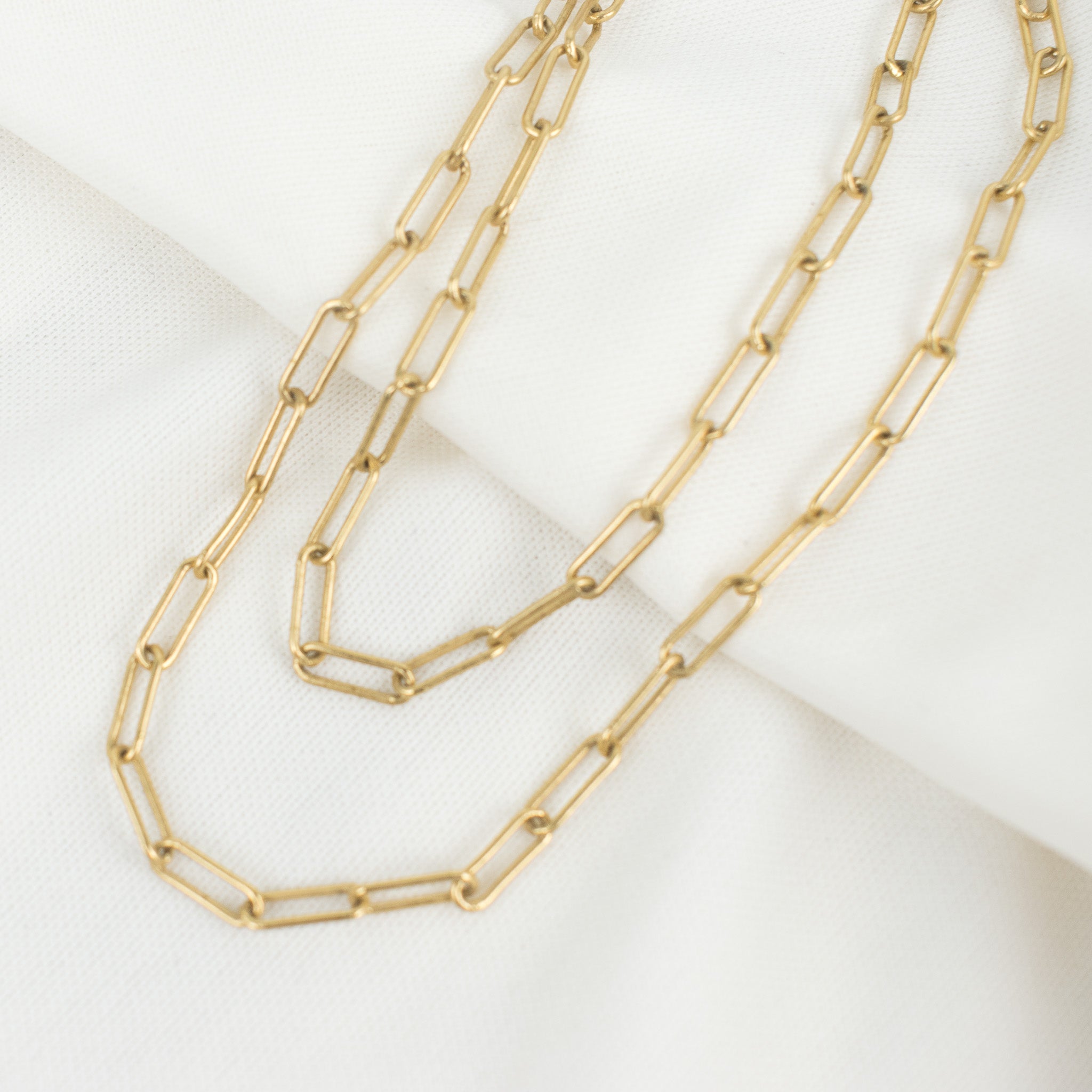 Choker Doble Eslabon dorado