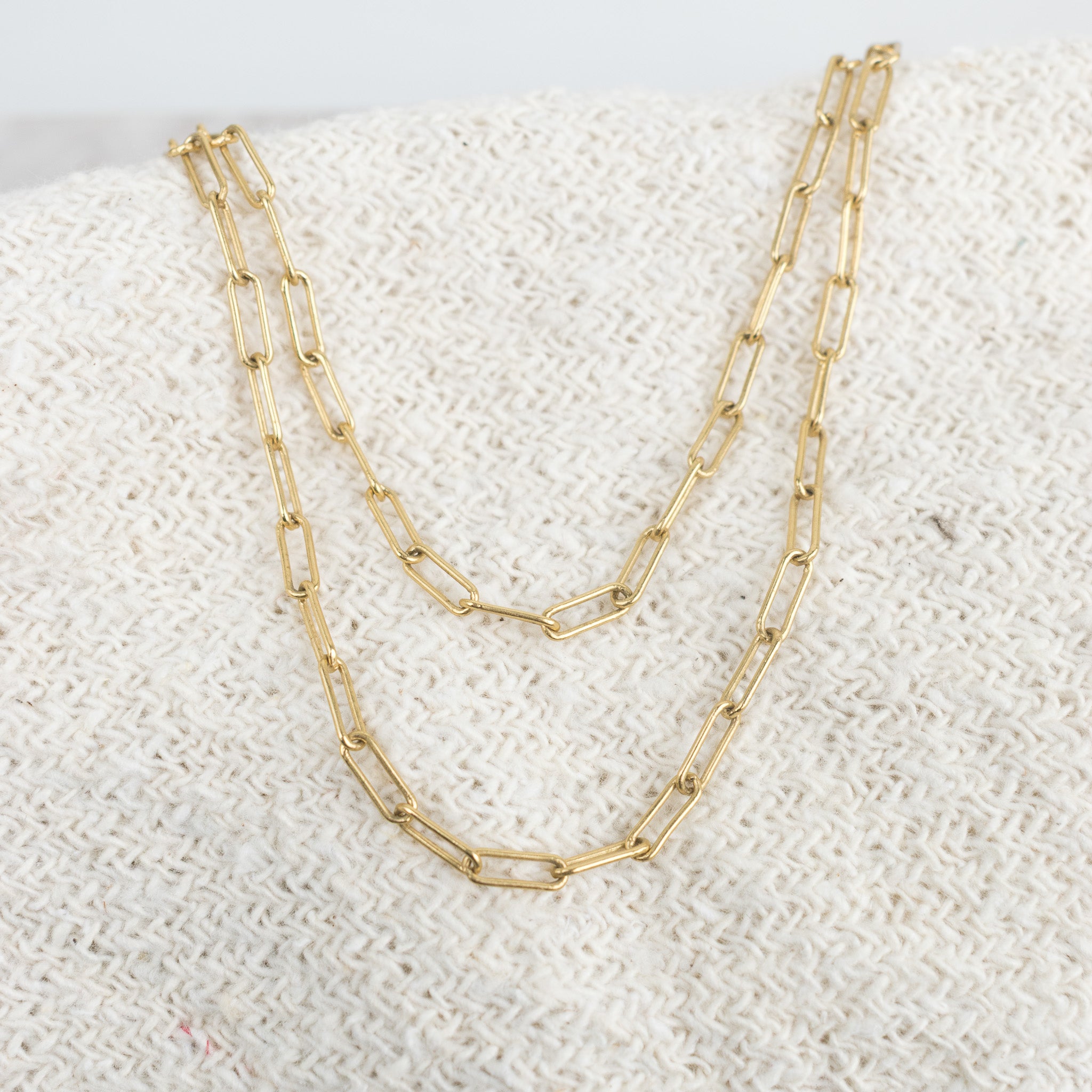 Choker Doble Eslabon dorado