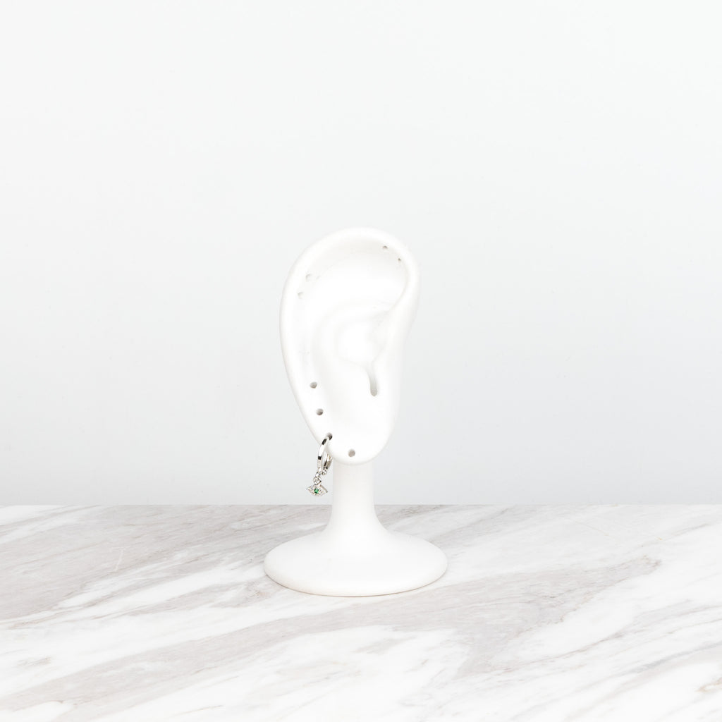 Evil Eye plateado verde