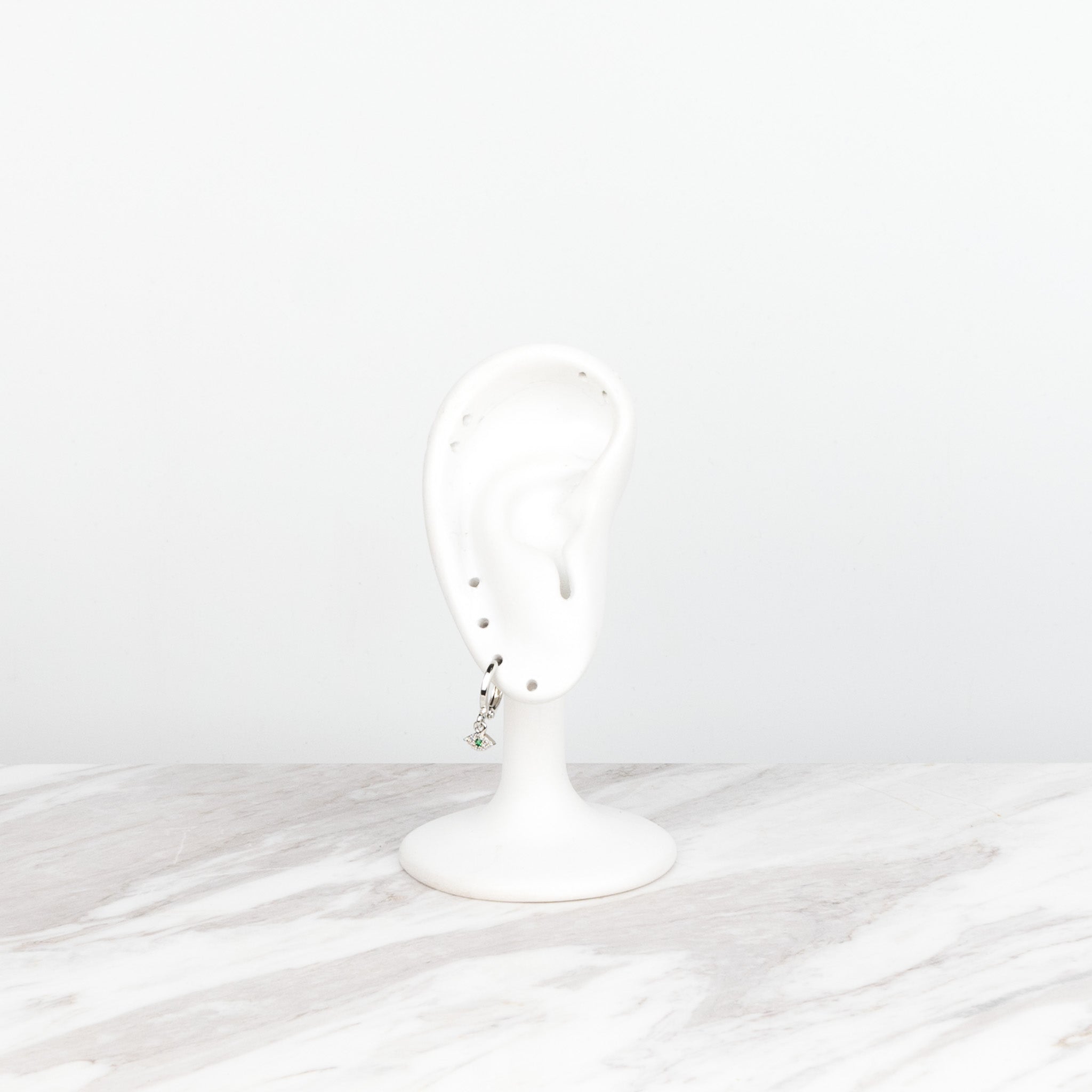 Evil Eye plateado verde