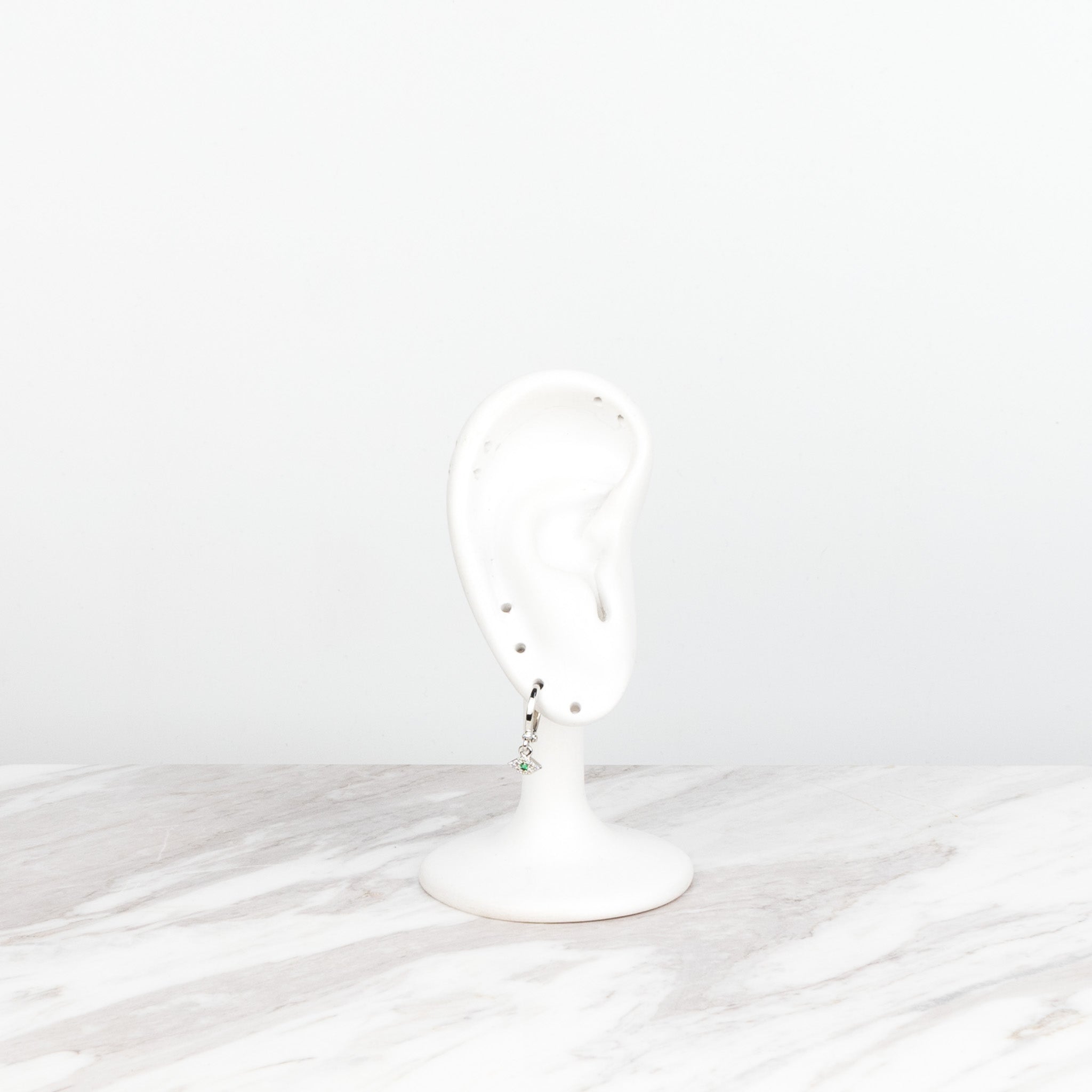 Evil Eye plateado verde