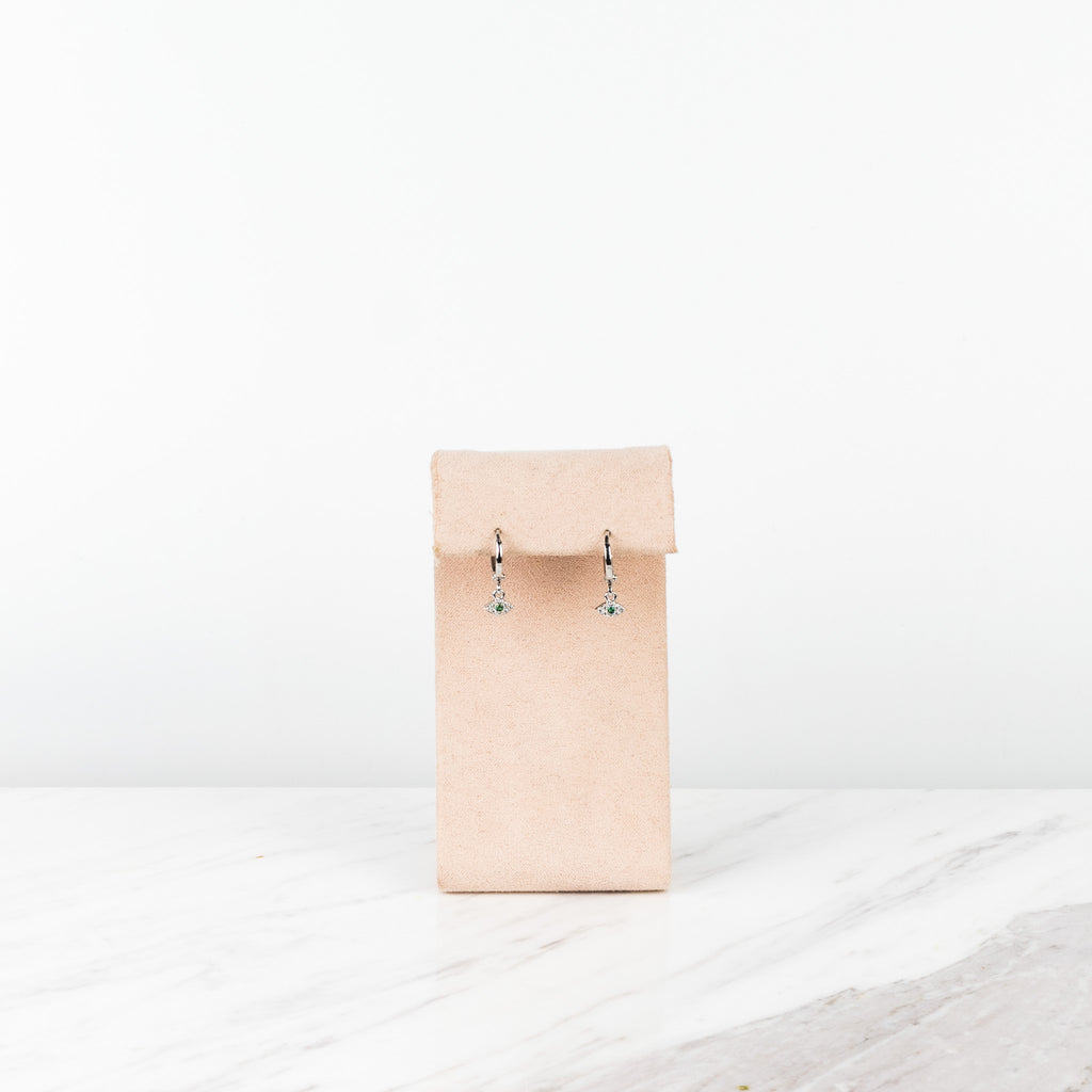 Evil Eye plateado verde