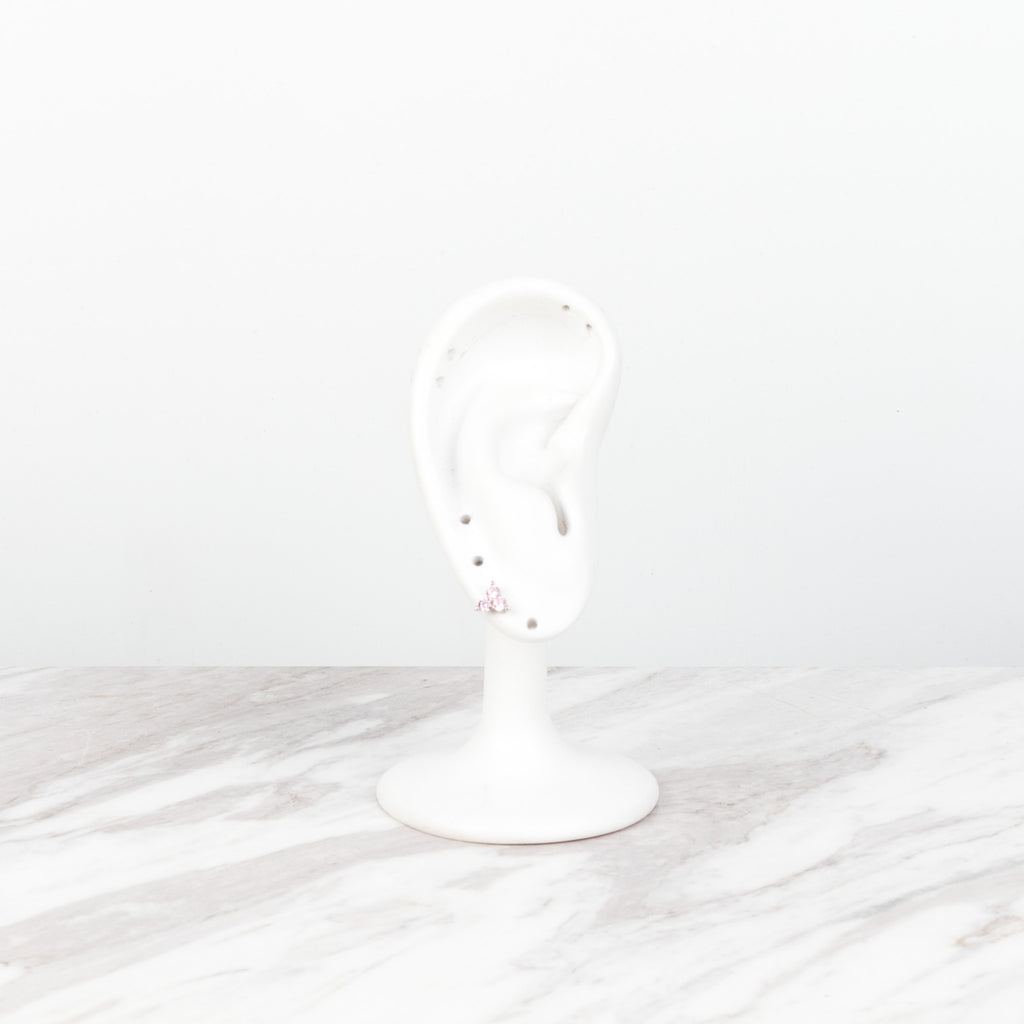 3 stones pink plateados