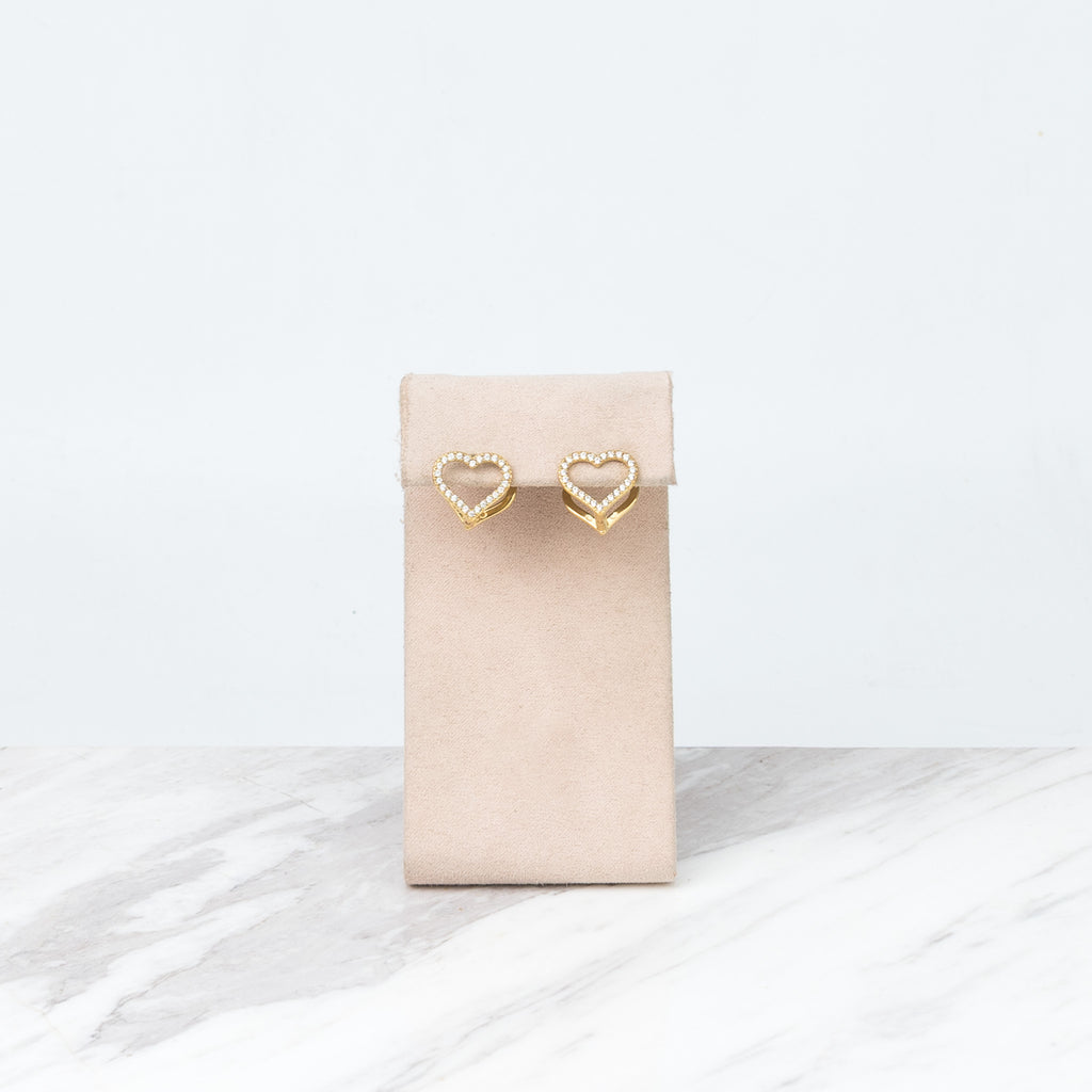 shinny golden heart hoop