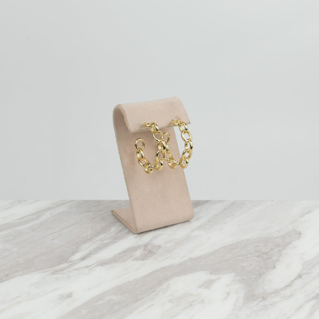 Arracdas grandes eslabon doradas