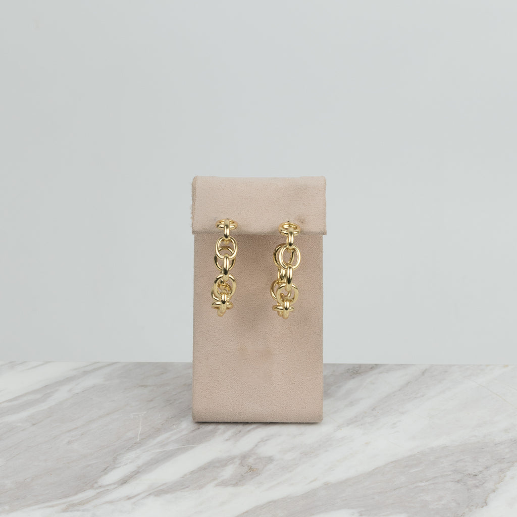 Arracdas grandes eslabon doradas