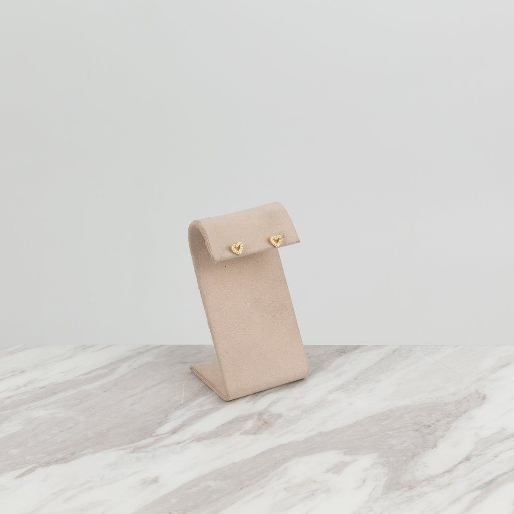 Mini golden zirconia hearts