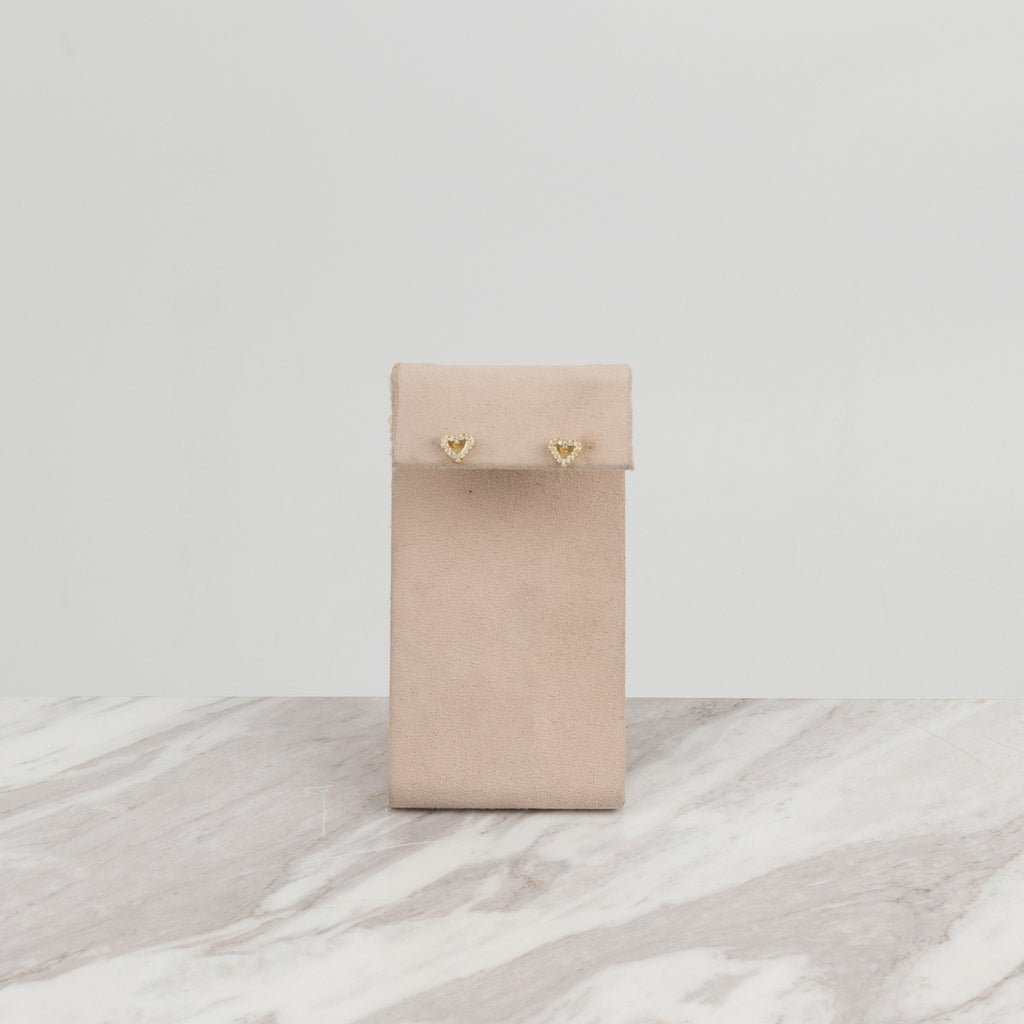 Mini golden zirconia hearts