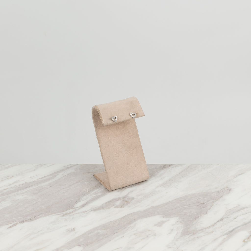 Mini silver zirconia hearts