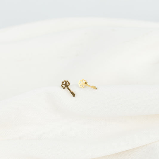 Aretes llave trebol