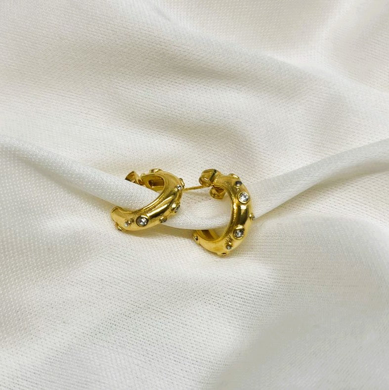 arracadas dorado con zirconiasÊ