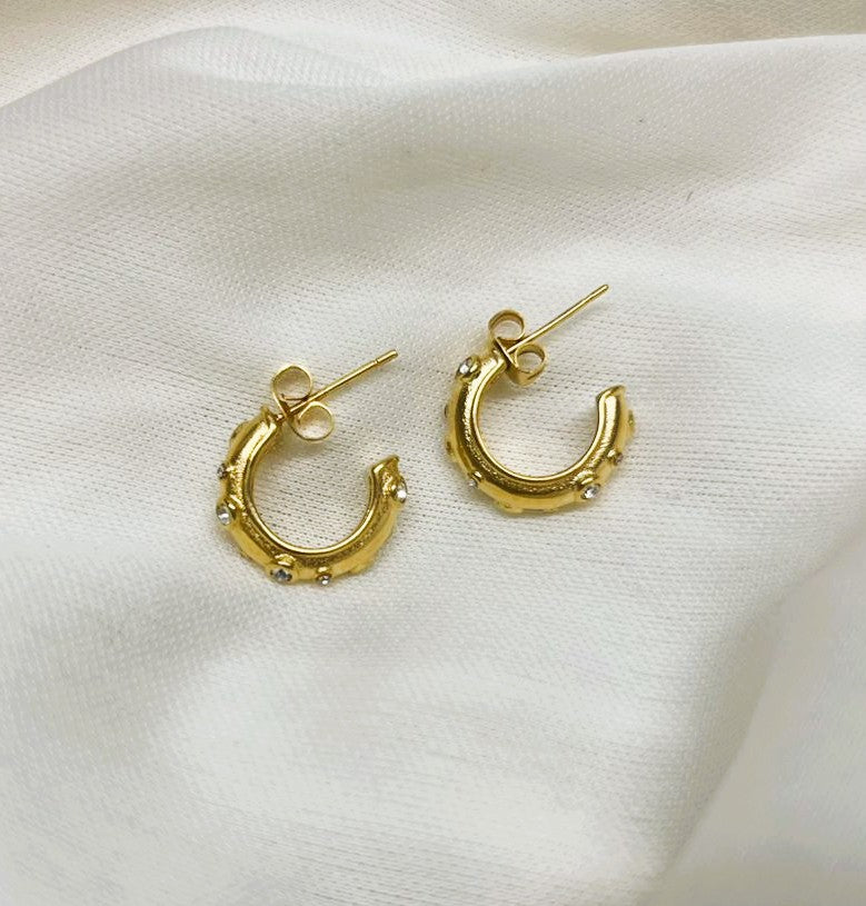 arracadas dorado con zirconiasÊ