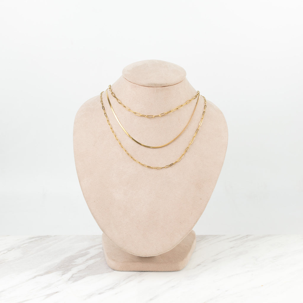 Eslabones planchado dorado