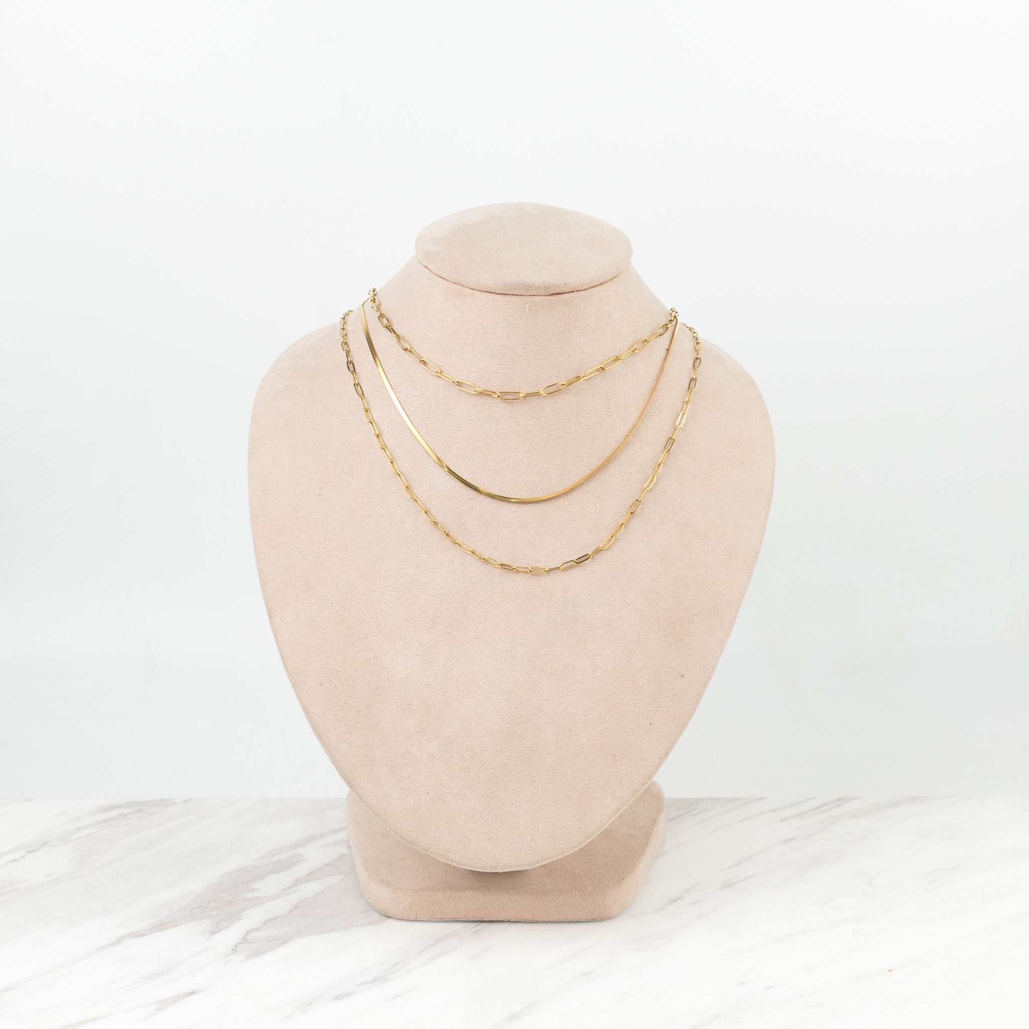 Eslabones planchado dorado