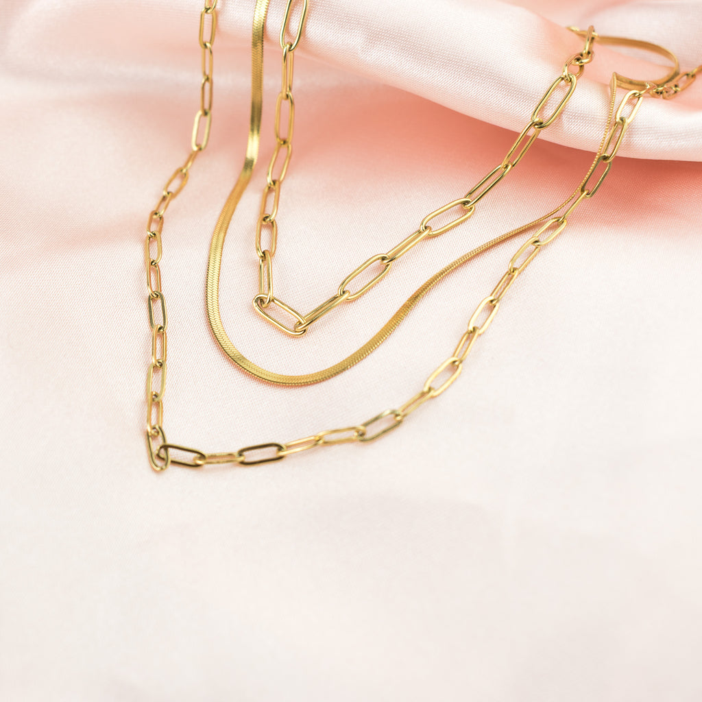 Eslabones planchado dorado