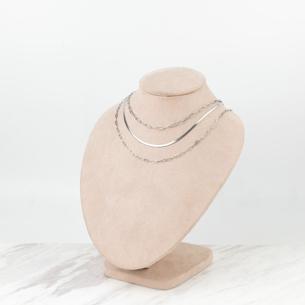 Eslabones planchado plateado