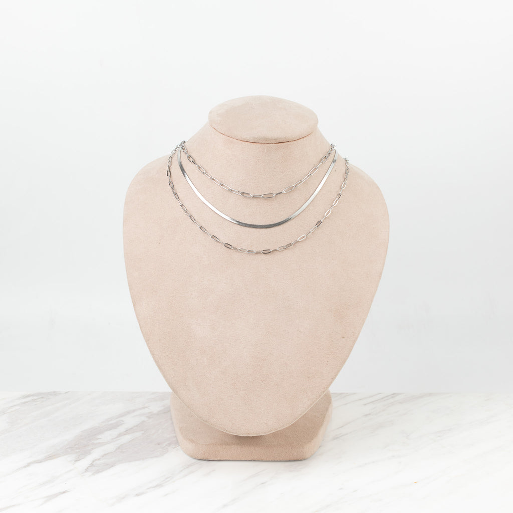 Eslabones planchado plateado