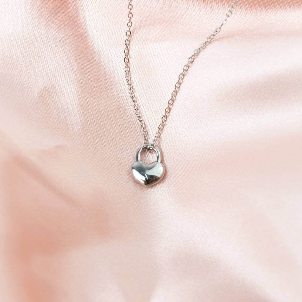 Silver heart locket