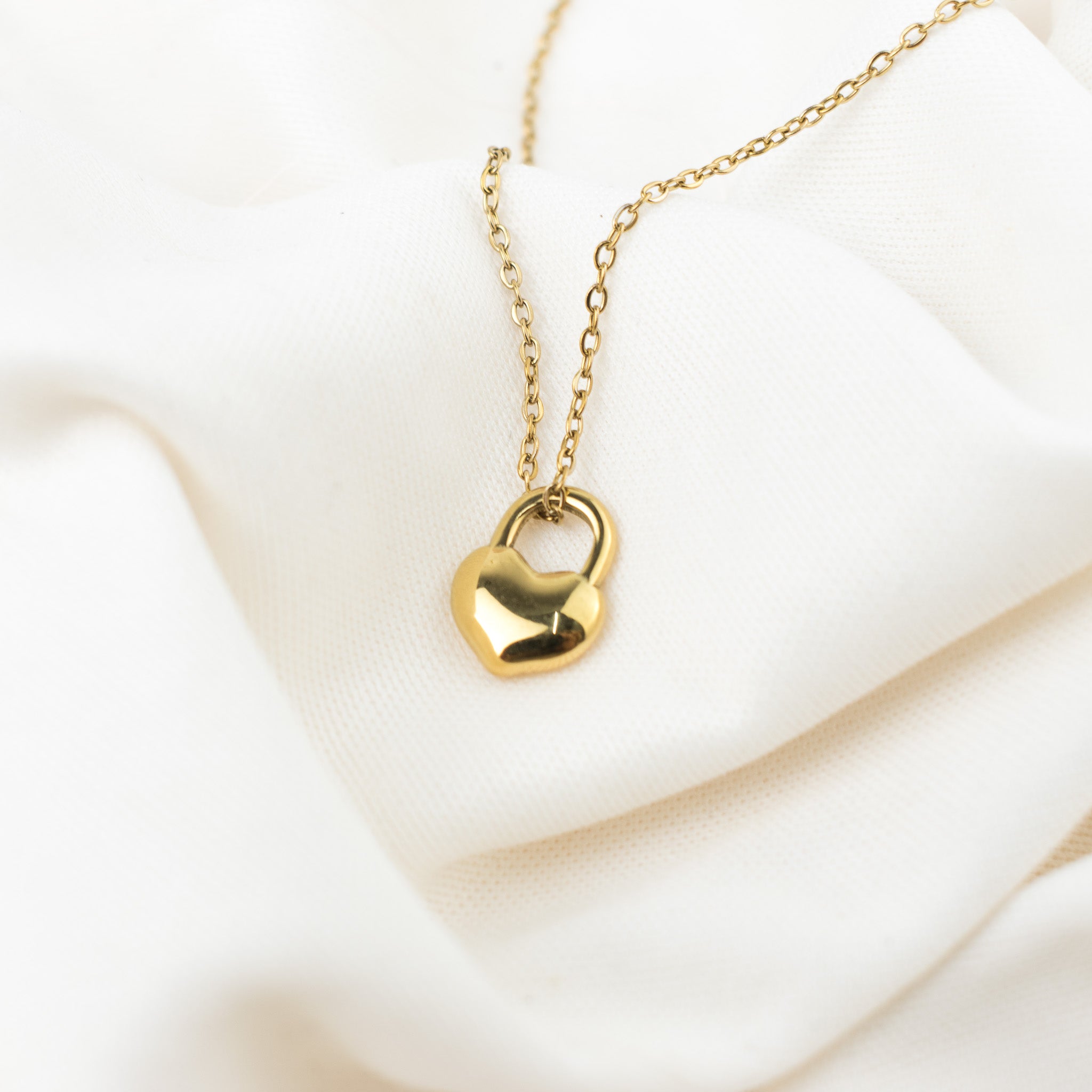 Golden heart locket