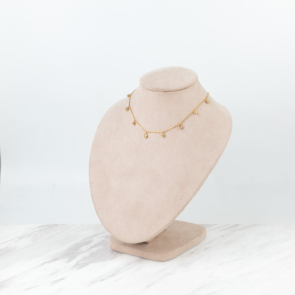 Collar con zirconias rositas