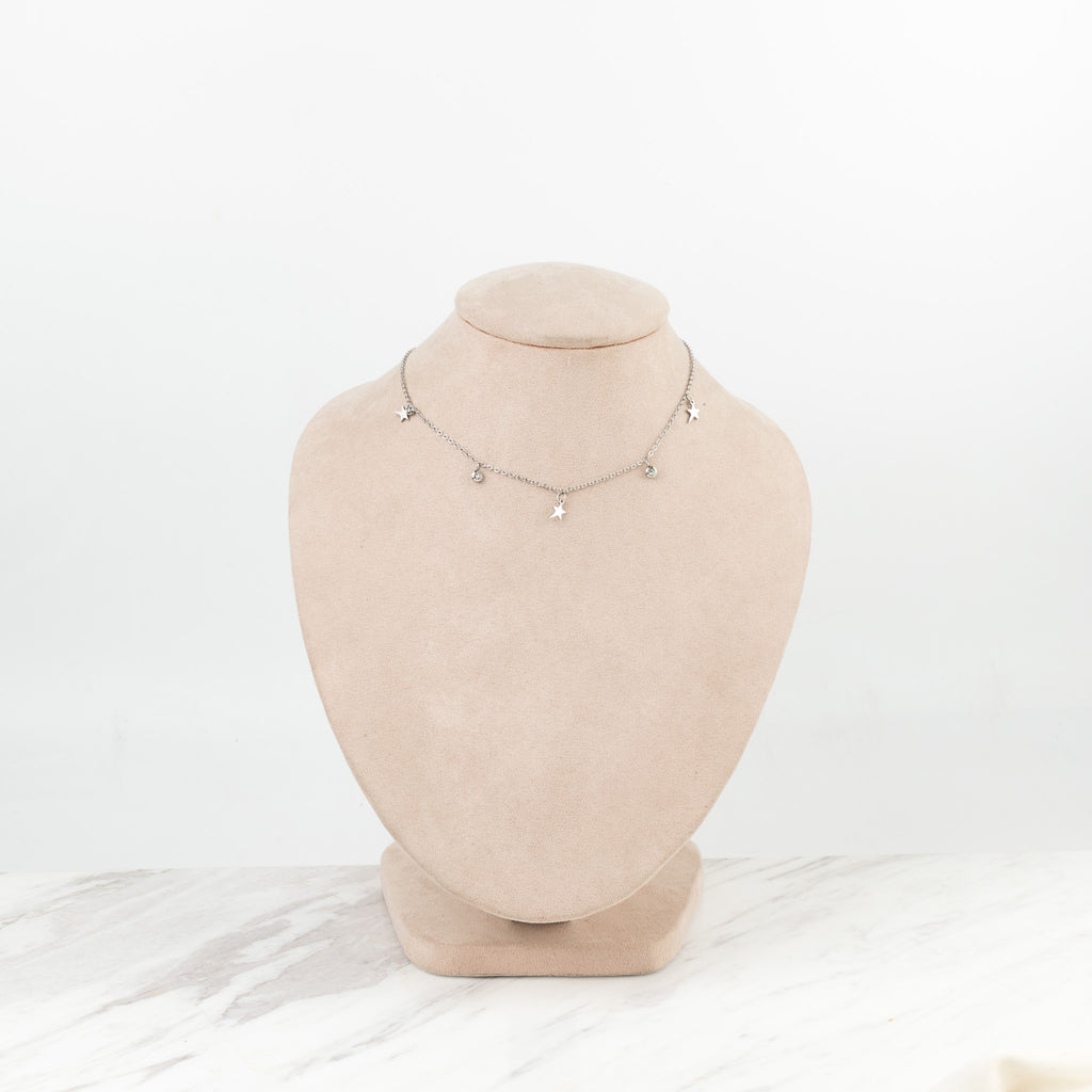 Collar de estrellas con cristales