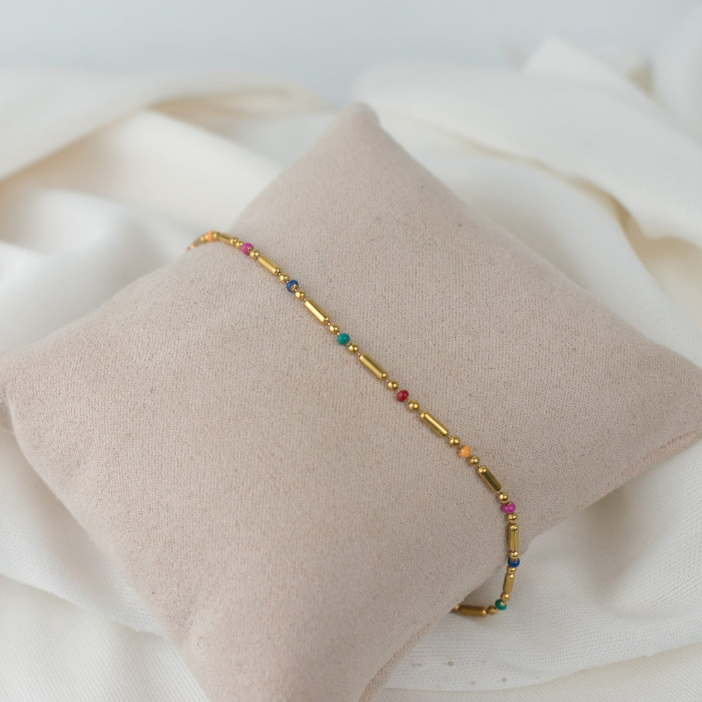 Pulsera palito con puntito de colores