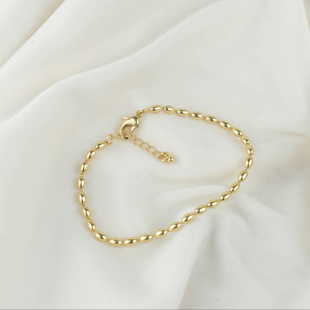 oval golden beads