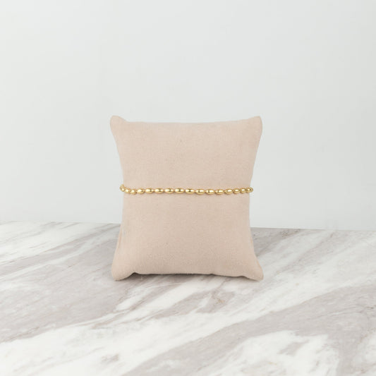 oval golden beads