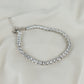 circular silver tennis bracelet