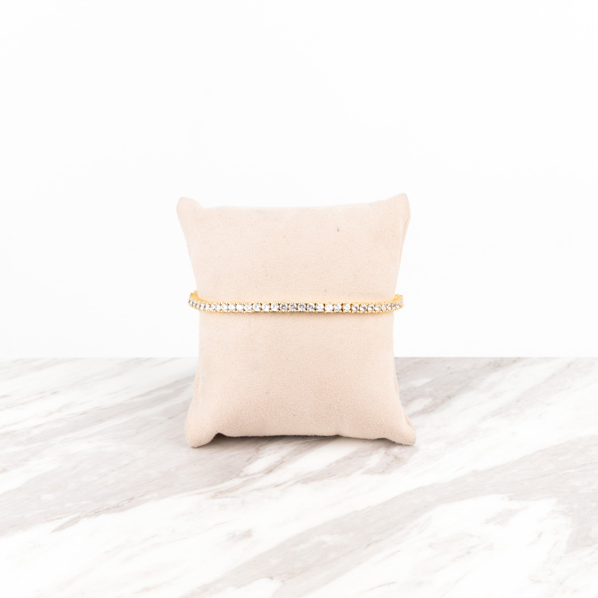 Golden 8 in tennis bracelet