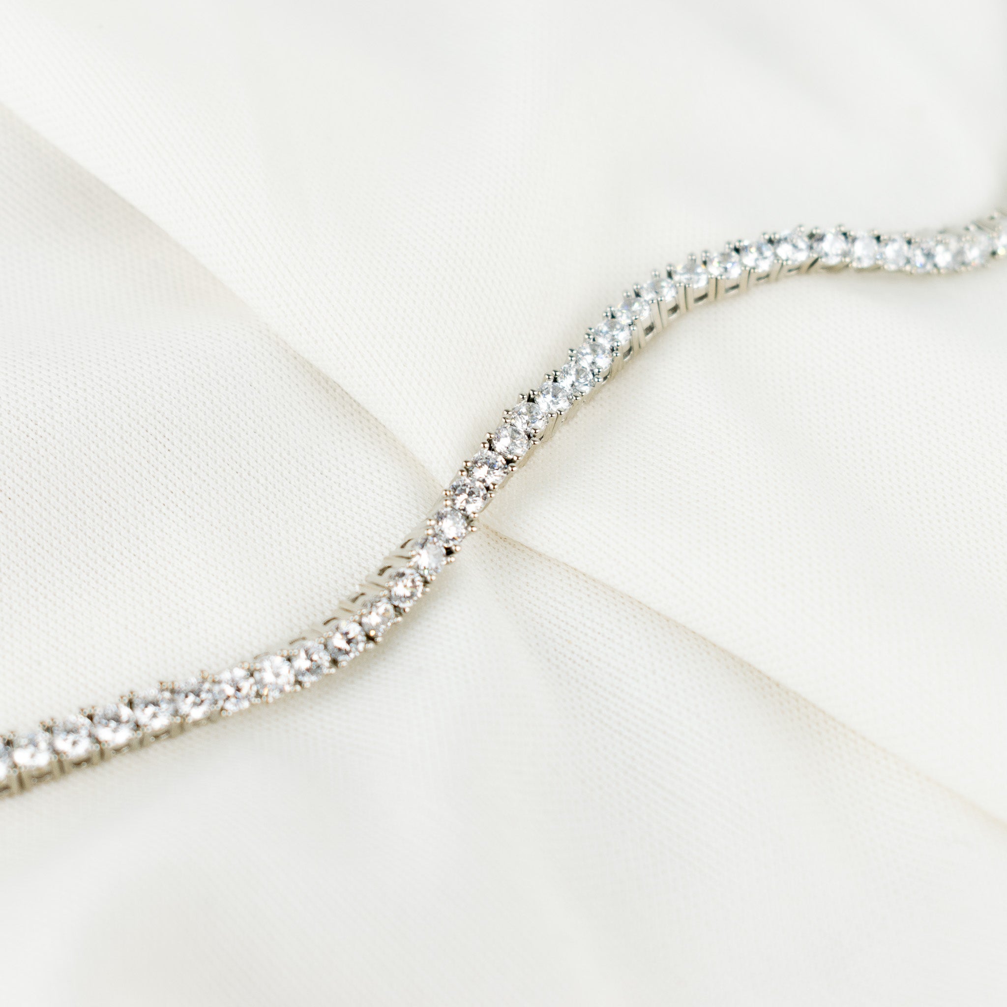 Silver 8 in tennis bracelet