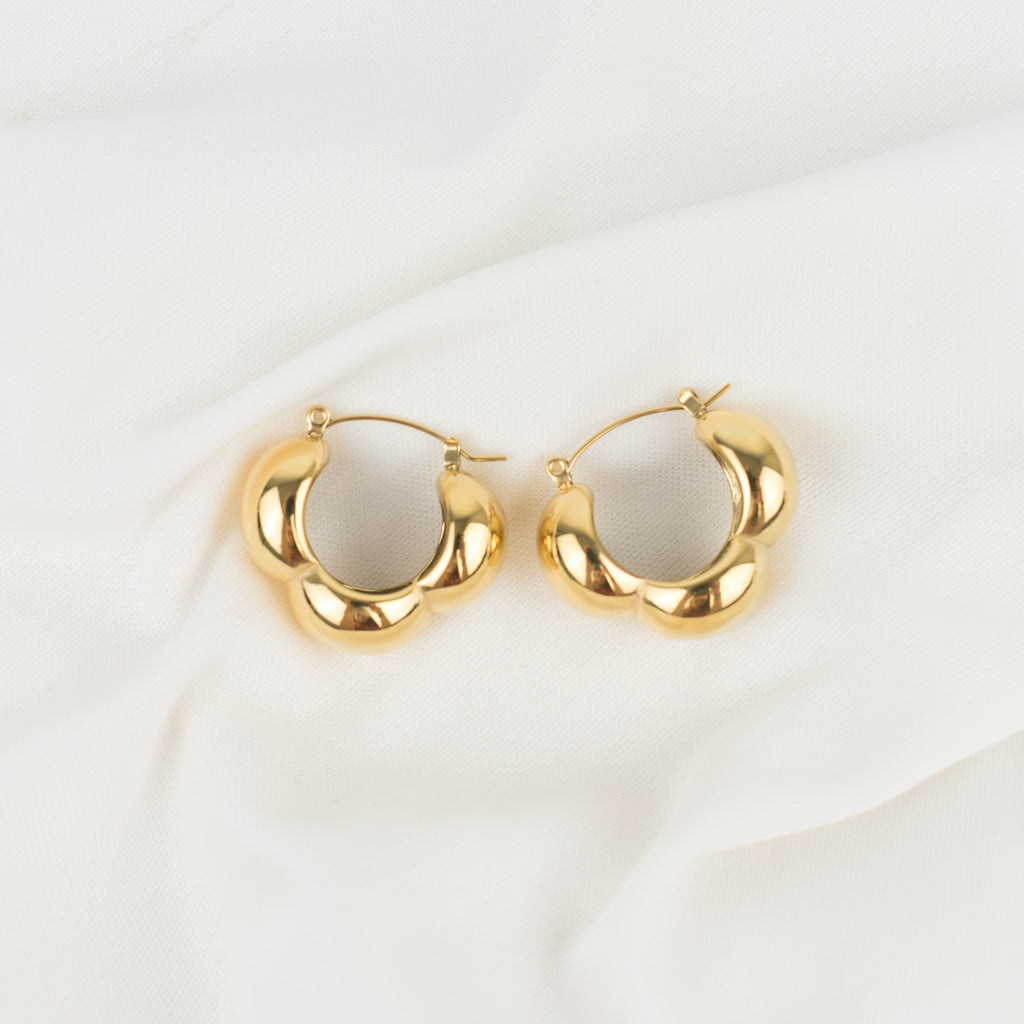 golden 3 oval hoops