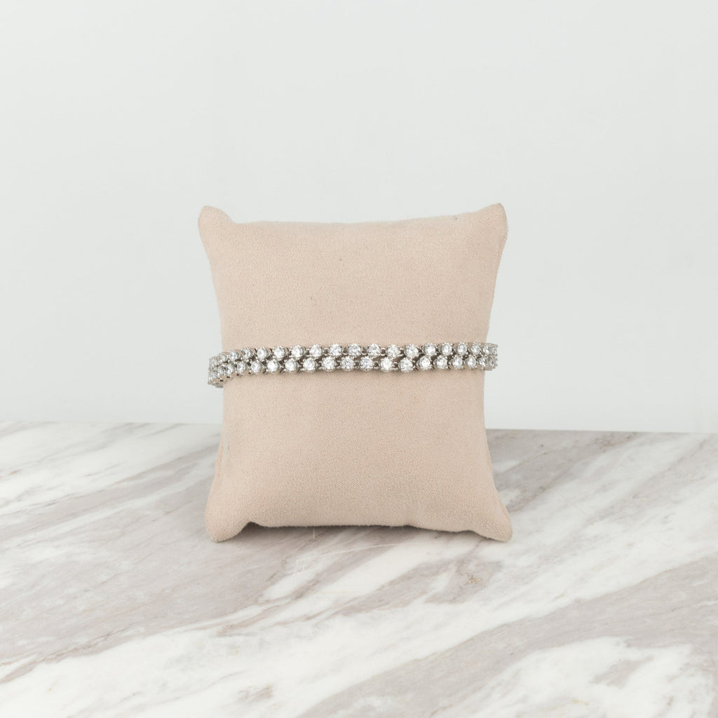 chunky silver zirconia bracelet