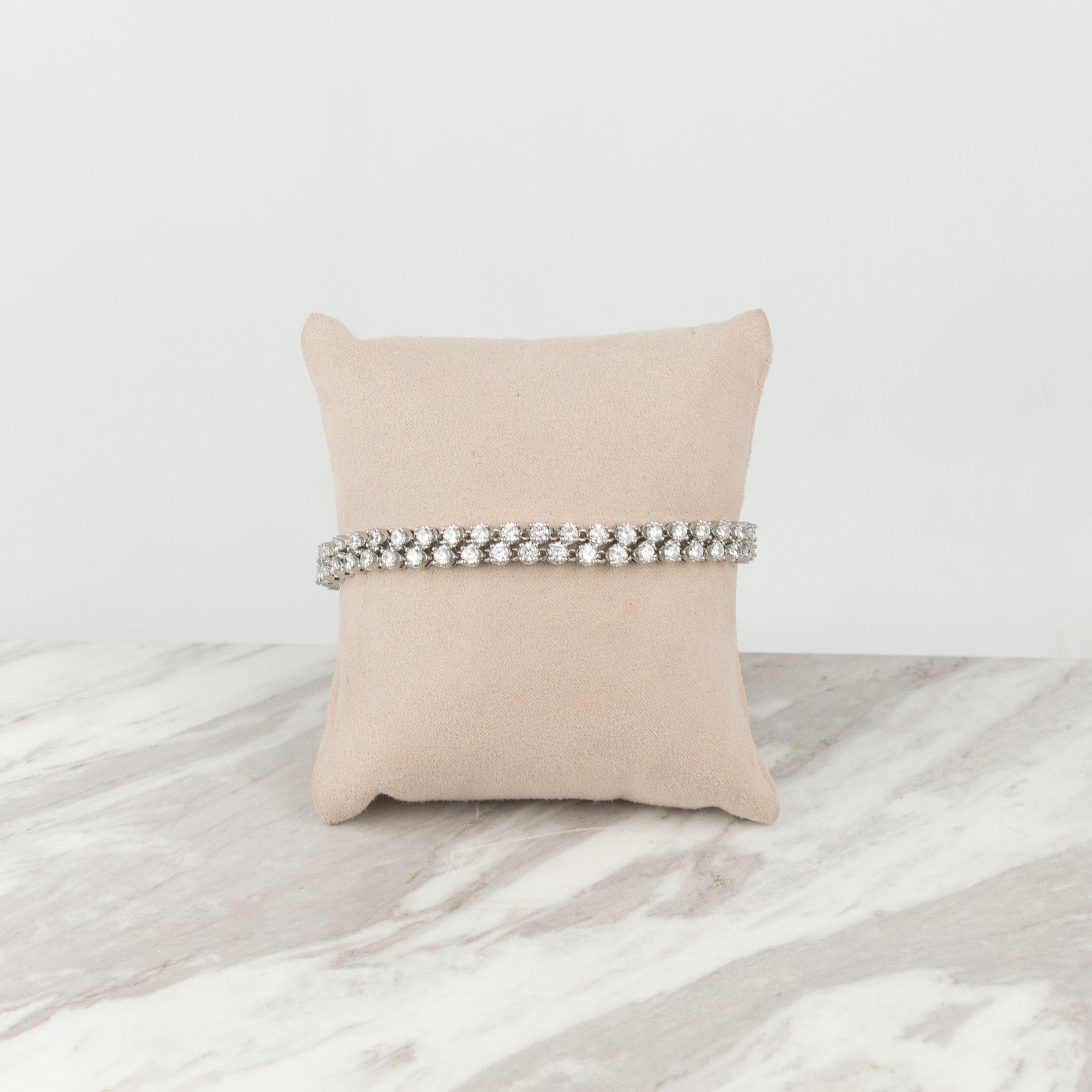 chunky silver zirconia bracelet