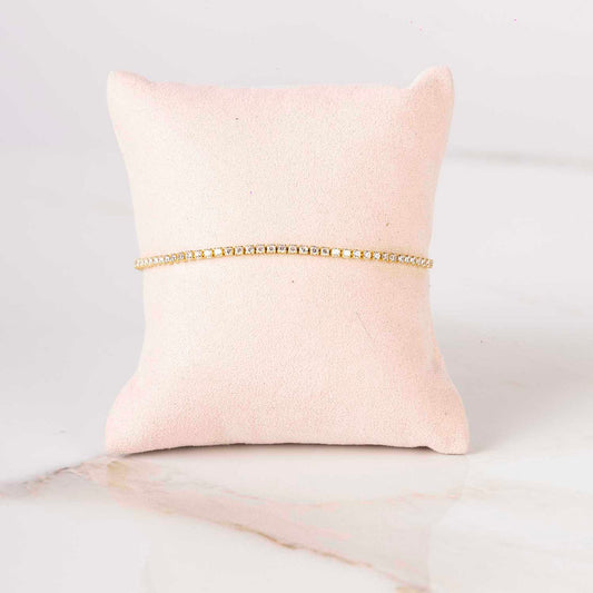 Skinny golden Zirconia bracelet