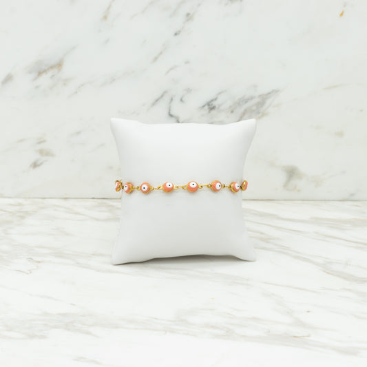 Evil Eye-Rosa Palo (Base Dorada)